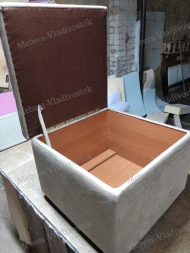 Мебис-Владивосток, перетяжка пуфа-3